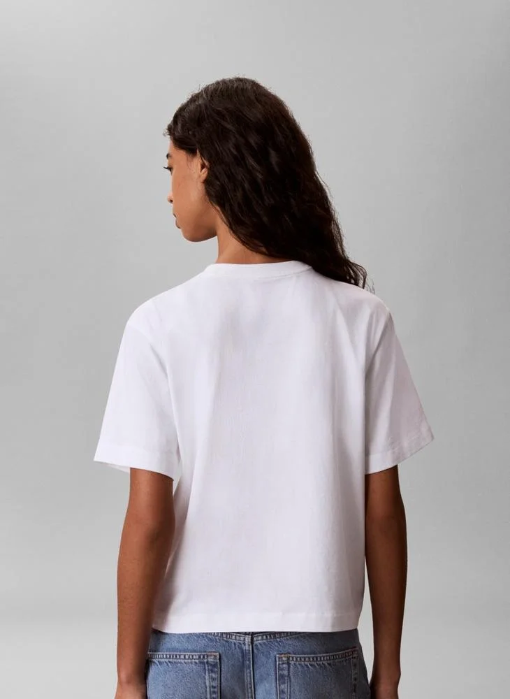 Calvin Klein Jeans Boxy Monologo Crew Neck T-Shirt
