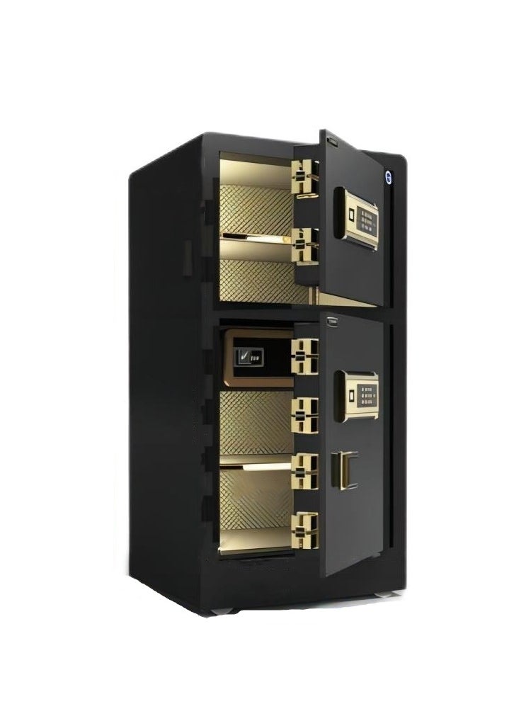 Dayi - 80cm Safe household anti-theft box fingerprint password double-door safe office hotel all-steel safe deposit box - Image 1