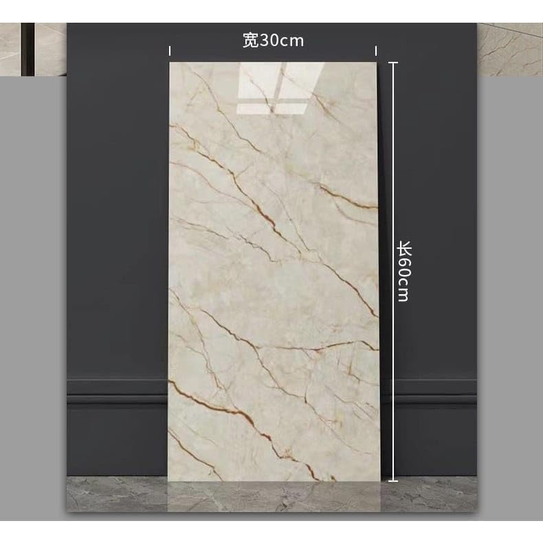 HEBEZON HEBEZON Marble Floor Peel Stick Tiles PVC Waterproof SelfAdhesive Vinyl Flooring Sticker Wall Backsplash Tiles for Bathroom Bedroom Kitchen Living Room Home10 Pcs60x30cms  - Image 3