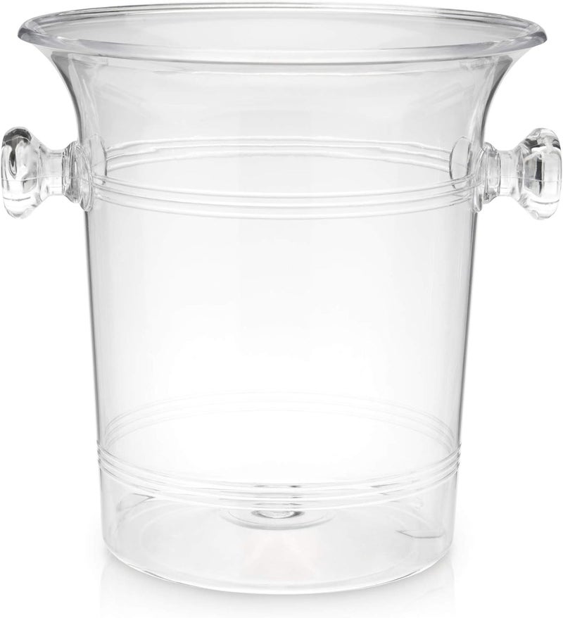 True Clear Acrylic Ice Bucket with Handles, 3-Liter Capacity, Durable Wine and Champagne Bucket, Perfect Ice Buckets for Parties, BBQs, Weddings, Picnics, Holidays, Outdoors, 8.75" x 8.25", Set of 1 - Image 4