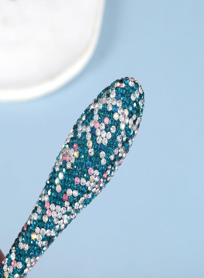 SILPECWEE 1pc Nail Art Dust Brushes For Acrylic Nails Pink Shiny Rhinestone Fluffy Powder Brush Loose Face Cosmetics Blending Liquid Foundation Powder Make Up Brushes Nail Cleaning Tools - Image 4