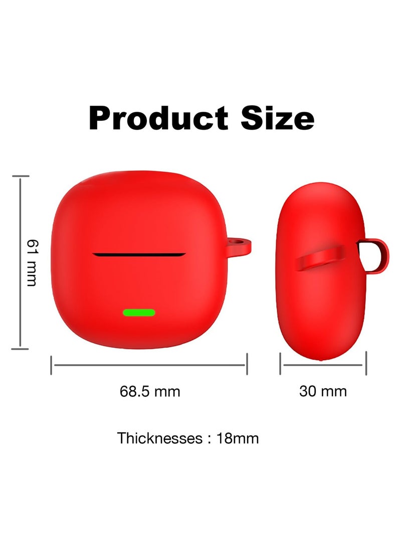 Generic Case for Redmi Buds 6 Lite Wireless Headphones Protection Cover Full-Body Soft Silicone with Keychain&Cleaning tool (Green)  - Image 2