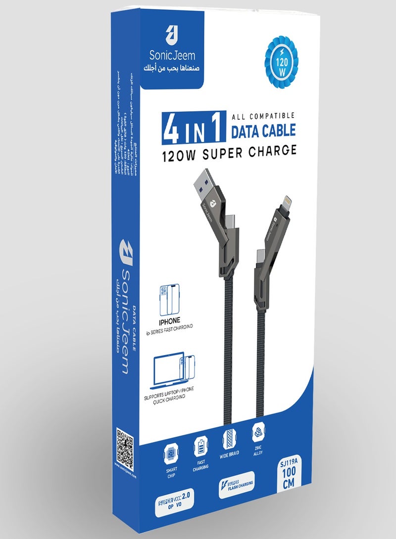 SONIC JEEM Fast Charging 4in1 Data Cable SJ119A - Image 5