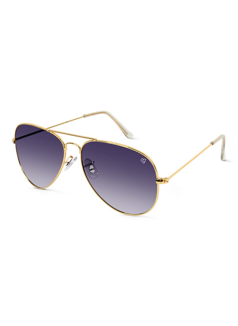 Woggles UV-Protected Purple Aviator Sunglassses  - Image 1