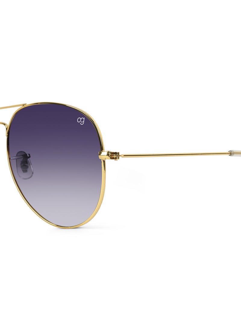Woggles UV-Protected Purple Aviator Sunglassses  - Image 2