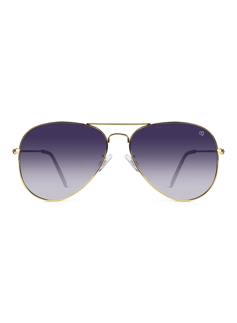 Woggles UV-Protected Purple Aviator Sunglassses