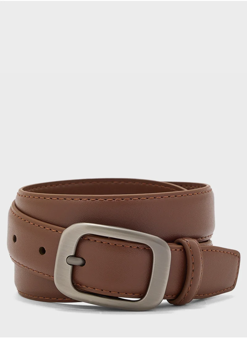 Ginger Classic Belt With Silver Buckle