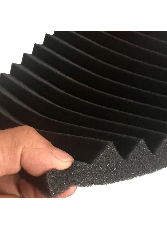 HPKL9999 52 عبوة من الألواح الصوتية السوداء/العنابية 12" × 12" × 1" من رغوة العزل الصوتي - Image 5