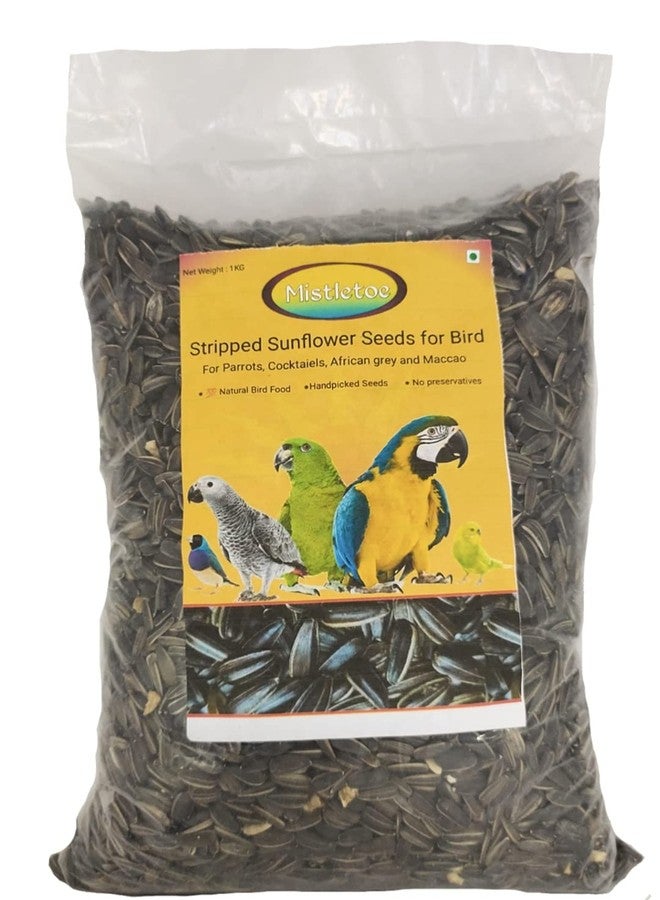 Mistletoe Products Sunflower Seed Bird Food for Parrot, Conures, Lovebirds, Cockatiels, African Grey, Macaws, Cockatoo 900g - Image 1