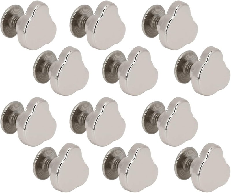 Binding Rivets and Crossed Screw Set 20PCS, Zinc Alloy 10mm Silver, Bear Head Design - Durable Electroplated Finish, Easy to Install for Leather Crafts and Repairs (Silver) - Image 5