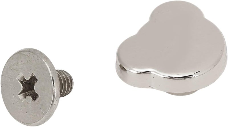 Binding Rivets and Crossed Screw Set 20PCS, Zinc Alloy 10mm Silver, Bear Head Design - Durable Electroplated Finish, Easy to Install for Leather Crafts and Repairs (Silver) - Image 4