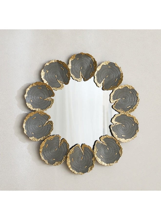 Home Box Delp Premium Heavy Duty Metal Petals Wall Mirror 68.6 x 3.8 x 71.1 cm  - Image 1
