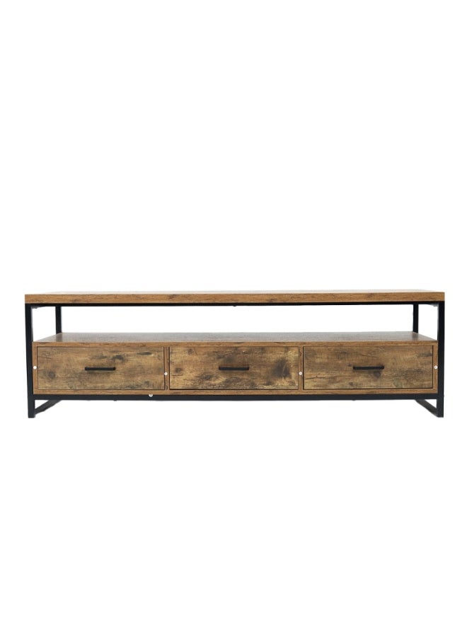 AL Hadaya Mall Luxurious Classic Design Wooden TV Table - Honey - 140x40x40 cm - Image 3