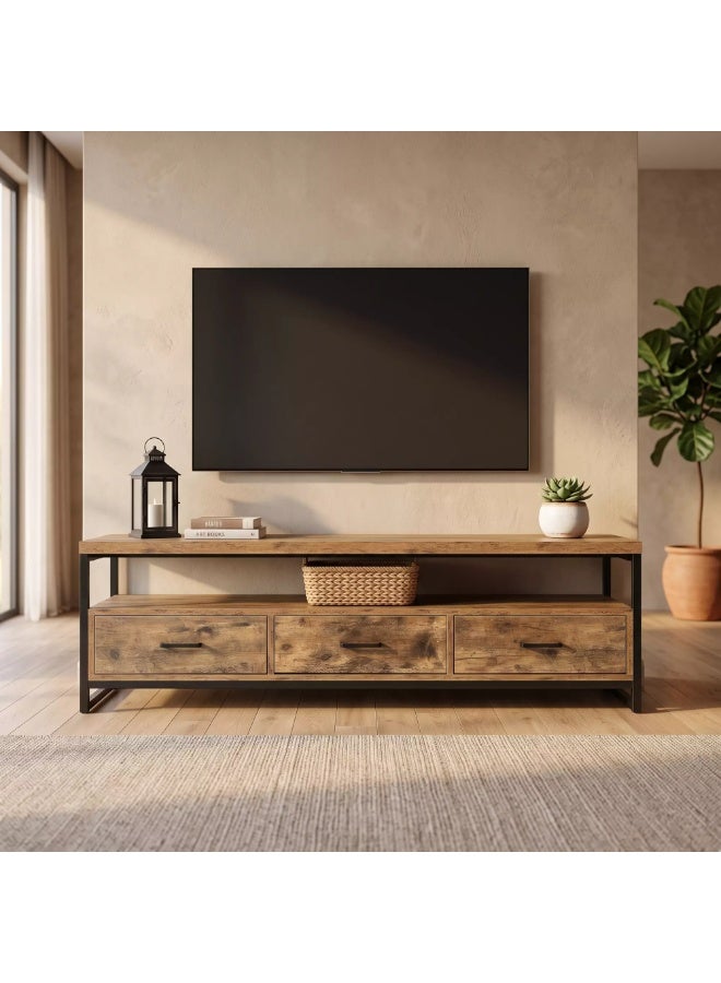 AL Hadaya Mall Luxurious Classic Design Wooden TV Table - Honey - 140x40x40 cm - Image 1