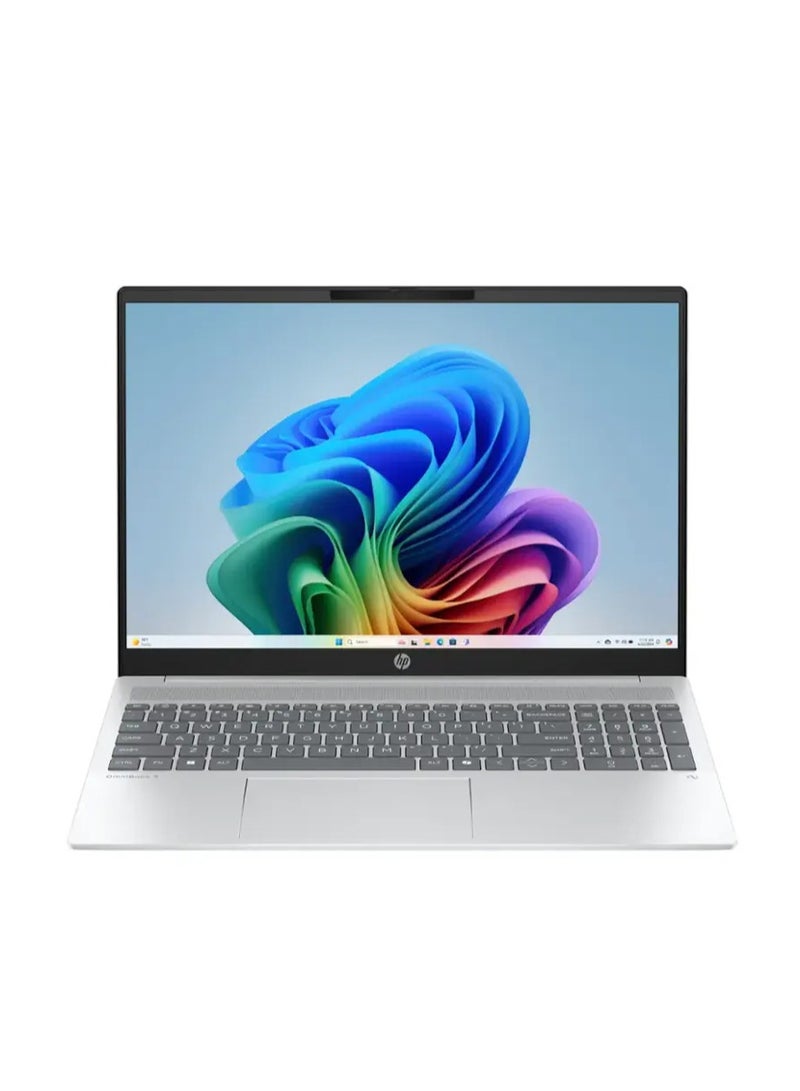 HP لابتوب أومني بوك 5 بشاشة 16 بوصة، معالج كور i5-1334U/ذاكرة RAM 8GB/قرص SSD سعة 512GB/رسومات إنتل إيريس Xe/ويندوز 11 هوم بلون جليدي فضي - Image 1