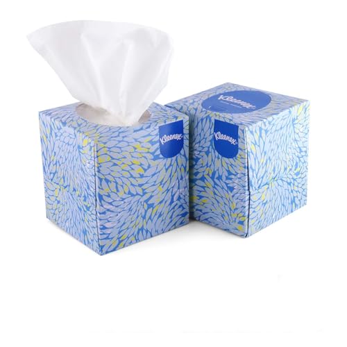 Kleenex® 2 ply Facial Tissue Cube Box, 50 Pulls, Pack of 2 (Total 100 Sheets) (60039) - Image 1