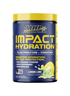 Mhp Impact Hydration Electrolyte Creatine Sports Drink Mix, No Artificial Sweeteners Or Colors, Performance, Recovery, Concussion Protection, Lemon Lime, 30 Servings