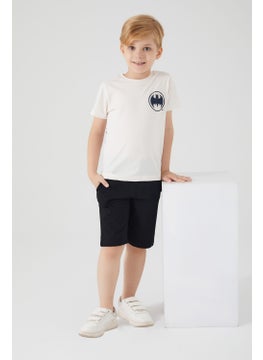 Batman Hero Man White Boy Bermuda Suit  - Image 1