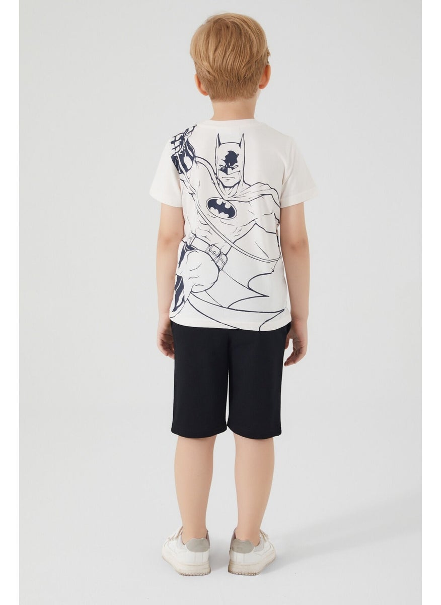 Batman Hero Man White Boy Bermuda Suit  - Image 3