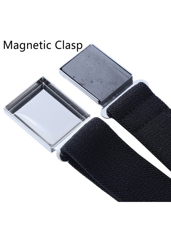 Kajeer 4PCS Kids Boys Adjustable Magnetic Belt - Elastic Belt with Easy Magnetic Buckle (Navy Blue/Brown/Red/Black) - Image 4