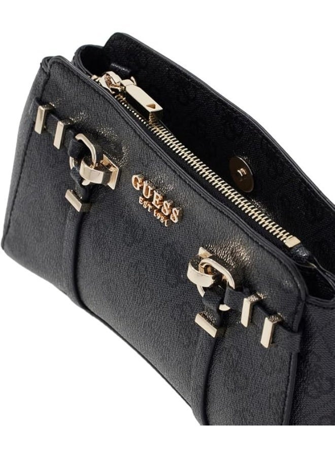 جس حقيبة يد نسائية من GUESS تحمل شعار ، لون فحمي. - Image 5