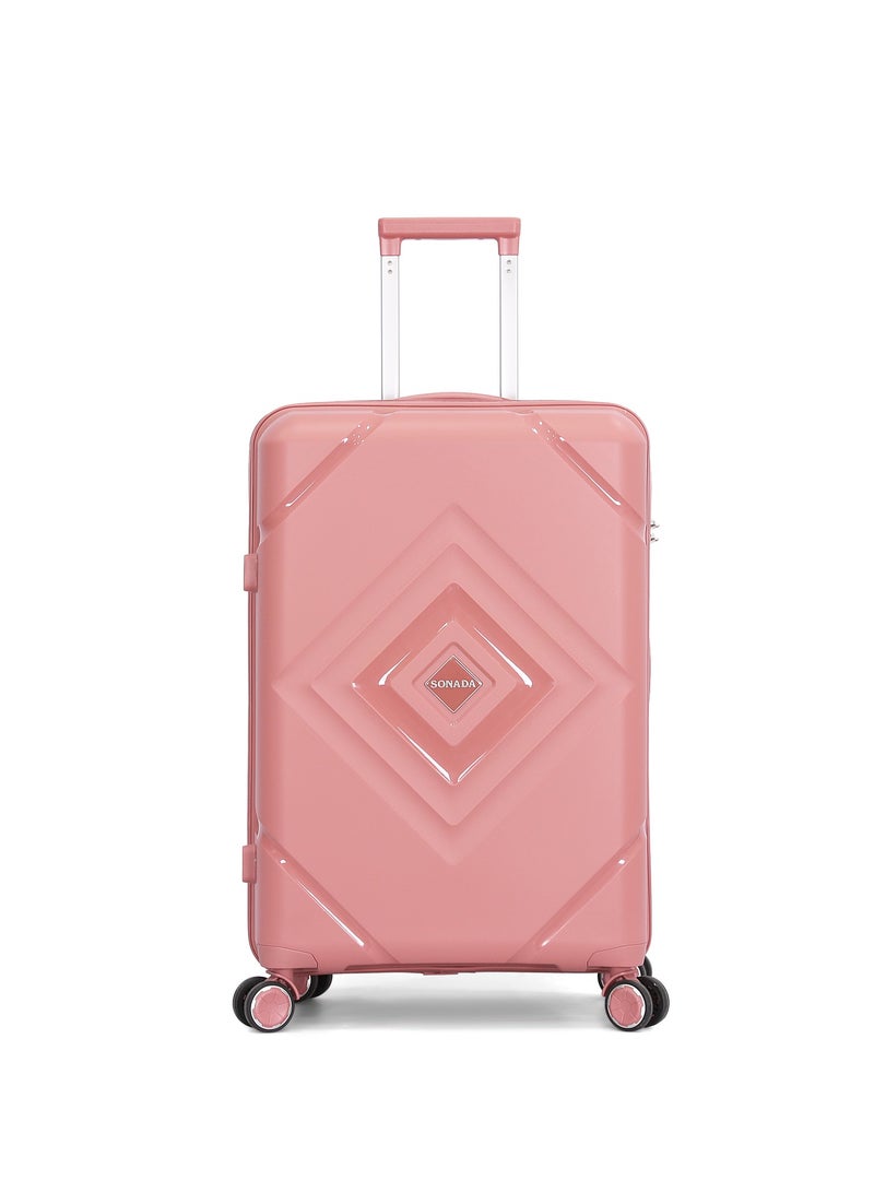 Sonada Trolley Bags 3 PCS Set Hardside Suitcase,Pink - Image 2