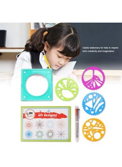 Salmue 10Pcs Salmue Children'S Plastic Template Drawing Geometric Ruler Spiral Drawing Tool Art Toy Children'S Stationery Supply Geometric Ruler Of Blueprint Template  - Image 4