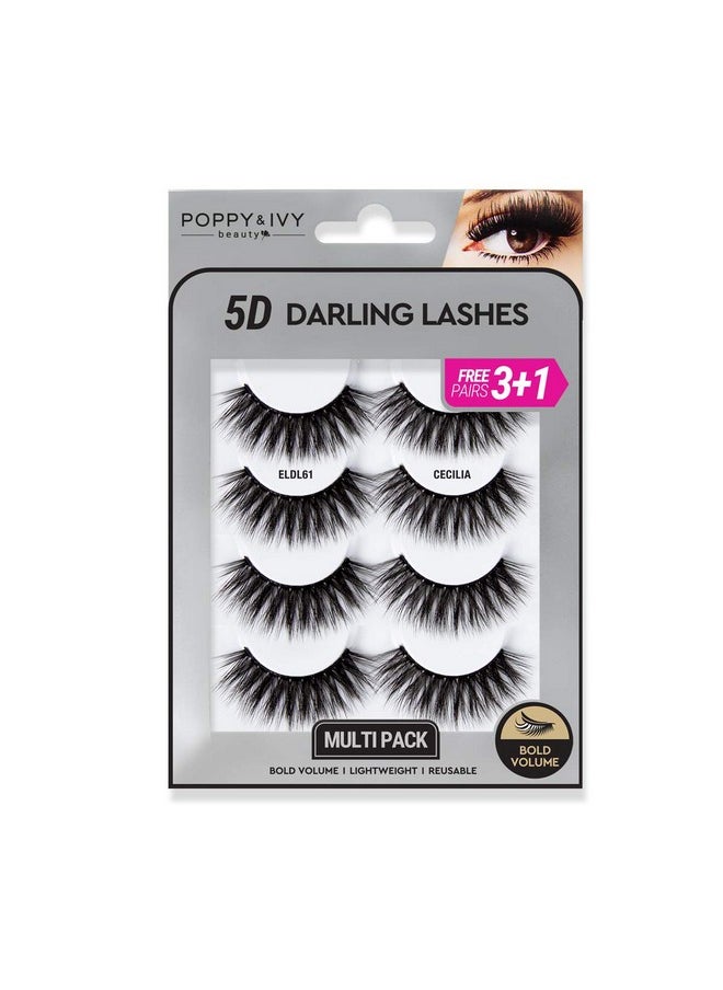Absolute New York Poppy & Ivy 5D Darling Lashes 4 Pairs Cecilia  - Image 1