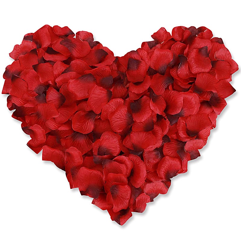 Neo LOONS 1000 Pcs Artificial Silk Rose Petals Decoration Wedding Party Color Dark Red  Burgundy