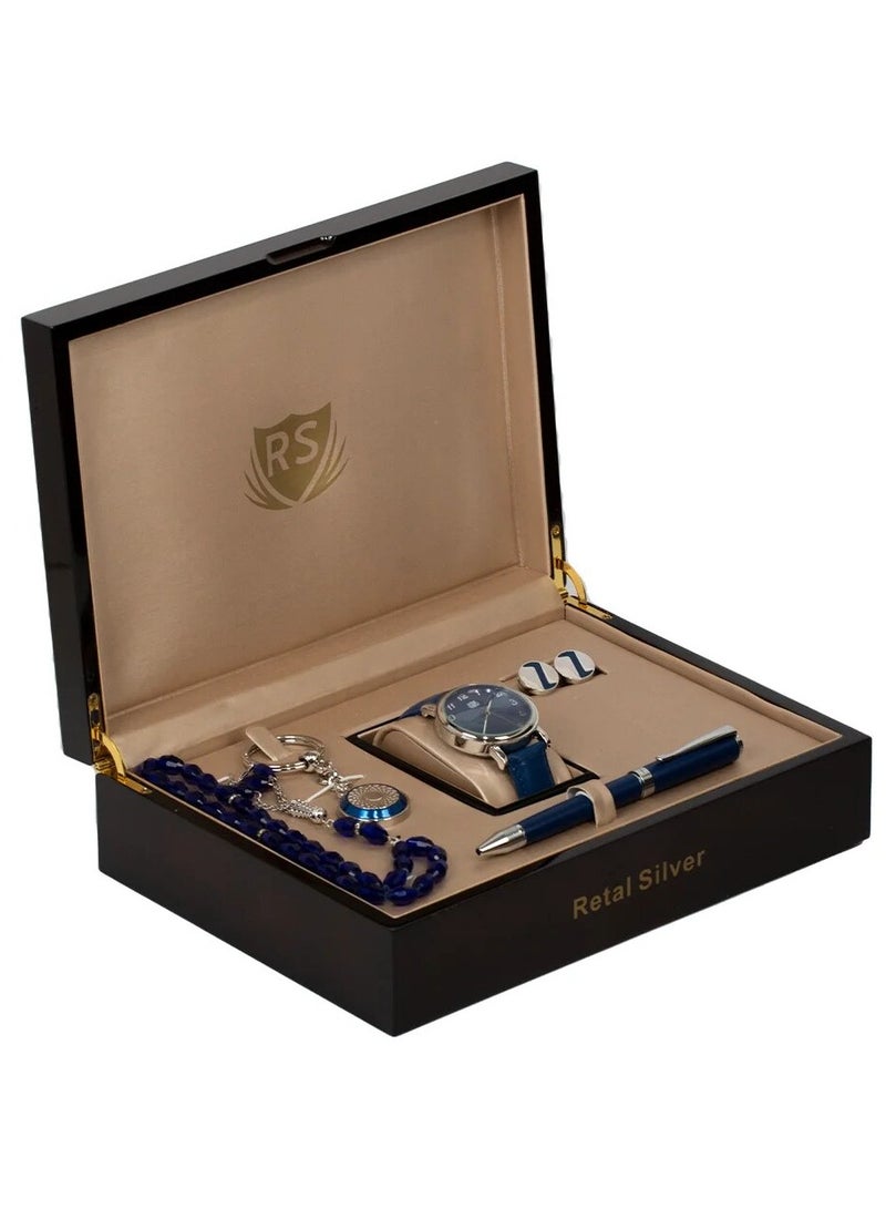 Men's leather watch set
