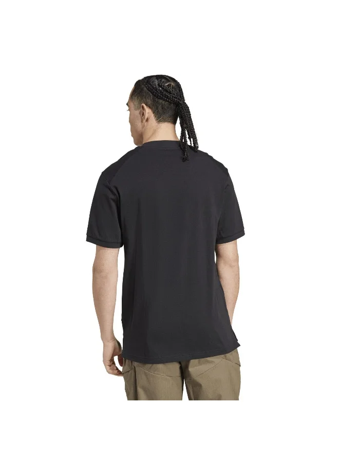 Adidas Xpl Logo Tee Black Hiking T-Shirts For Men Xs