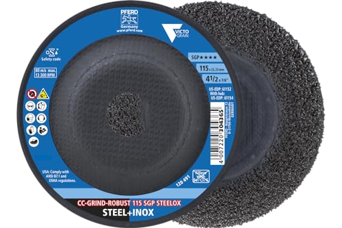 Pferd CCGrindRobust 412 x 78 SGP STEELOX VICTOGRAIN Ceramic HighPerformance Abrasive Disc for Aggressive Grinding Grinding Disc Part 61152 Pack of 10 - Image 1