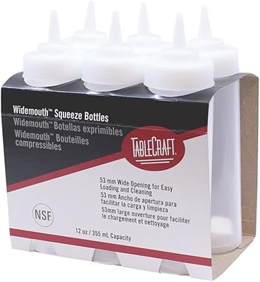 Tablecraft TableCraft WideMouth C11253C Wide Natural 12 Oz. Squeeze Dispenser - 6 / PK - Image 1