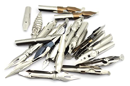 Gullor A Bunch of Nibs for Comic Dip Pen, Assorted Calligraphy Dip Pen Nibs, Various Sizes and Shapes, 18 Nibs in Box - Image 2