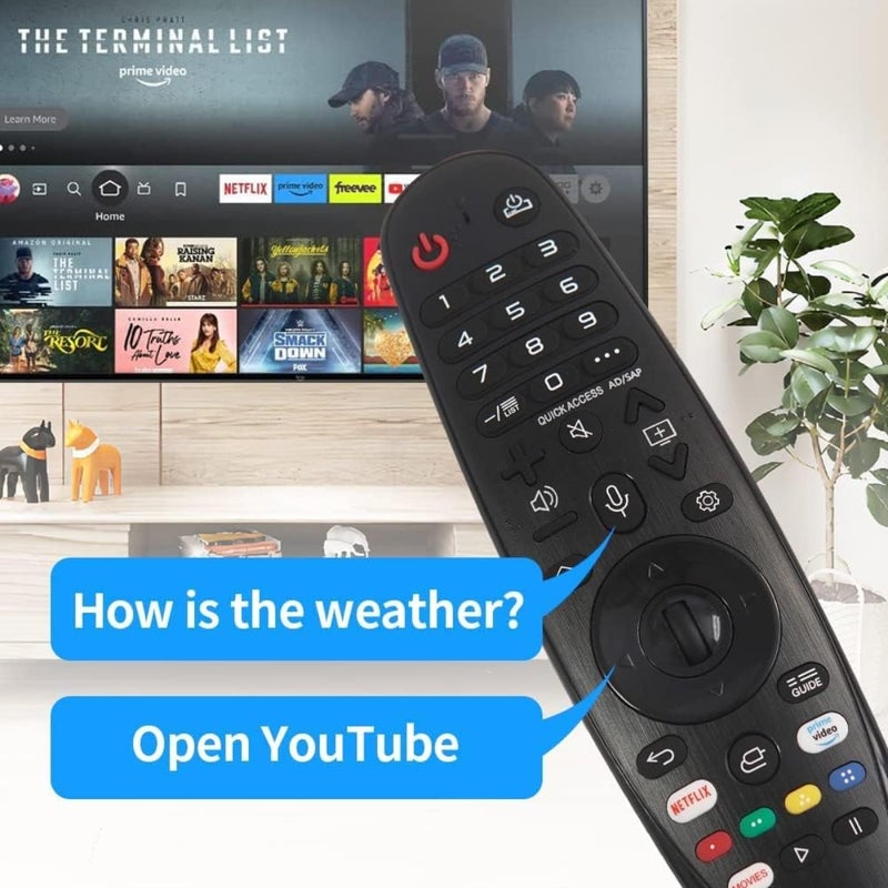 تحكم عن بعد صوتي عالمي لشاشات LG الذكية، تحكم عن بعد LG Magic، متوافق مع جميع طرازات شاشات LG التي تحتوي على وظائف الصوت والعرض - Image 4