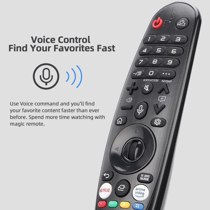 تحكم عن بعد صوتي عالمي لشاشات LG الذكية، تحكم عن بعد LG Magic، متوافق مع جميع طرازات شاشات LG التي تحتوي على وظائف الصوت والعرض - Image 2