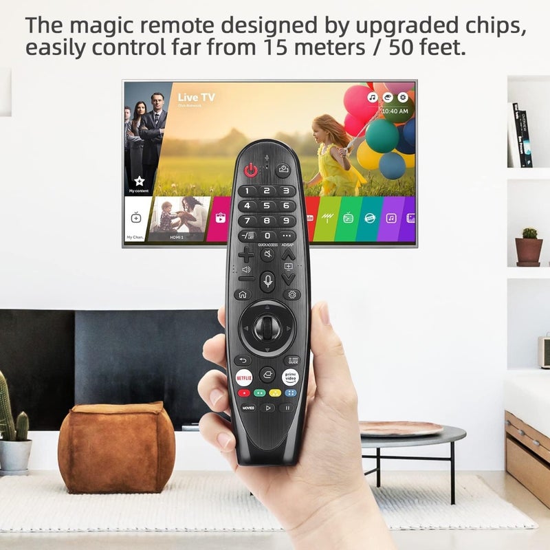 تحكم عن بعد صوتي عالمي لشاشات LG الذكية، تحكم عن بعد LG Magic، متوافق مع جميع طرازات شاشات LG التي تحتوي على وظائف الصوت والعرض - Image 3
