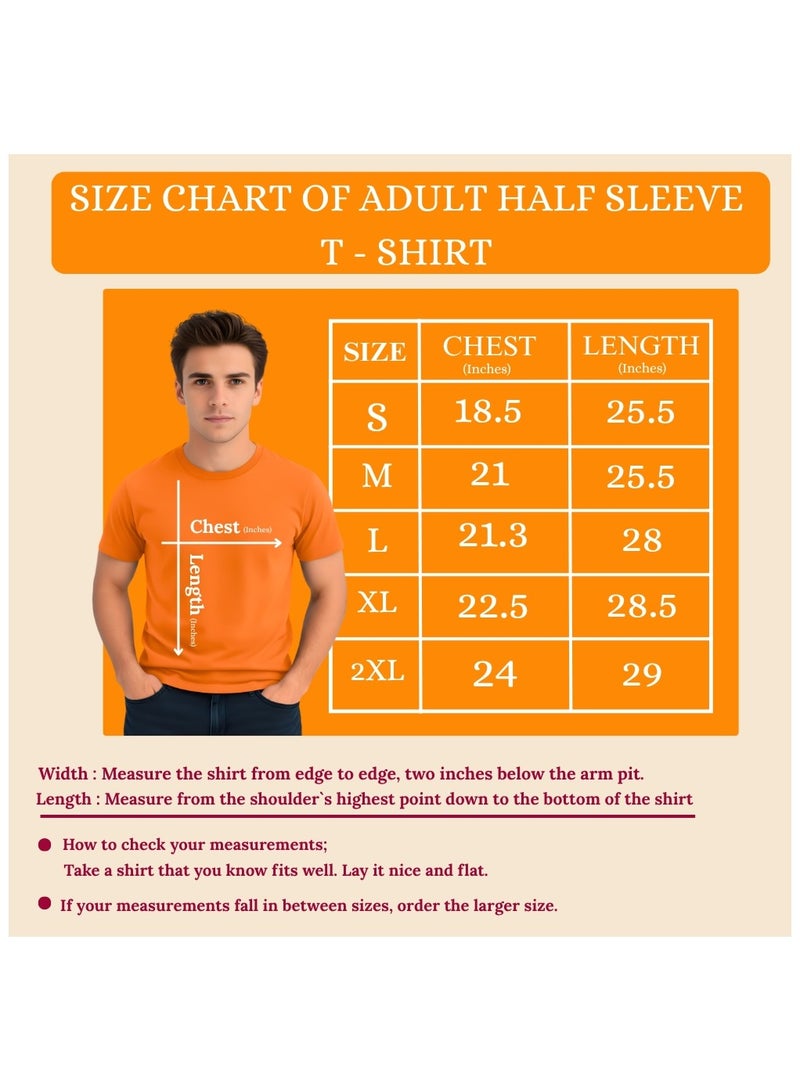PRINTSHOP4ME Adults Halloween Orange T-Shirt – Unisex Round Neck Short Sleeve 100% Cotton Tee – Stylish & Breathable Casual Wear For Men And Women - Image 3