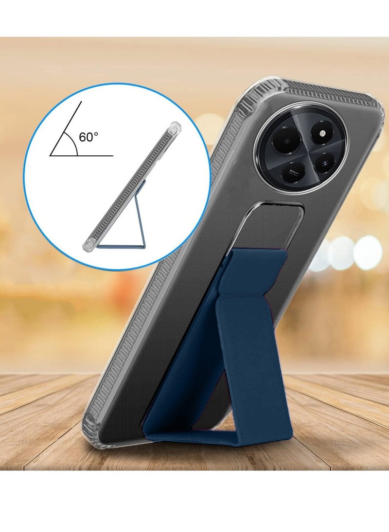 Wtech Xiaomi Redmi 14C 4G 2024 TPU Hand Grip Air Pillow Case Cover - Clear/Navy Blue  - Image 3