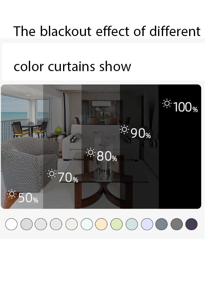 إيهوم ستائر تعتيم ستائر، ستائر ستائر معتمة عازلة حرارية صلبة للنوافذ، ستائر تعتيم/ستائر معتمة لغرفة النوم (1 لوحات، 100 （العرض） × 250 （الطول） سنتيمتر، أزرق داكن) - Image 5