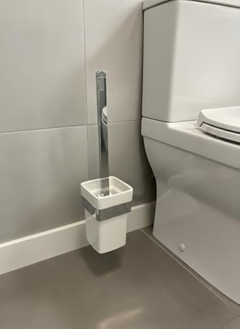 Siag Silver Toilet Brush Holder 20850 for Sleek and Functional Hygiene - Image 1
