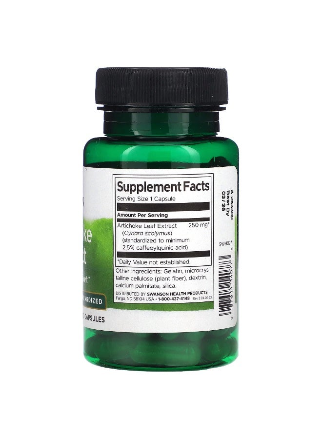 Swanson, Artichoke Extract, 250 mg , 60 Capsules - Image 2