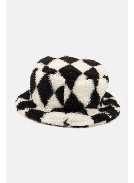Don't Call Me Jennyfer Women Diamond Pattern Bucket Hat, Black/White  - Image 1