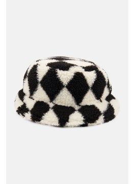 Don't Call Me Jennyfer Women Diamond Pattern Bucket Hat, Black/White  - Image 2