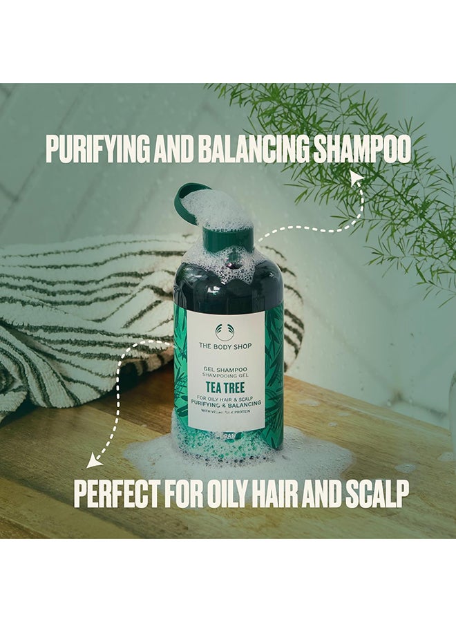 THE BODY SHOP Tea Tree Purify Shampoo for Oily Hair & Scalp | Deep Cleansing, Purifying & Refreshing Formula | With Community Fair Trade Tea Tree Oil | Vegan, 250ml - Image 3