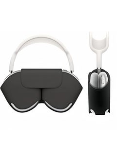 For Airpods Max Second-generation Protective Case Headset Bluetooth Headset Protective Case Storage Bag Sleep Earphone Case-Color:Black