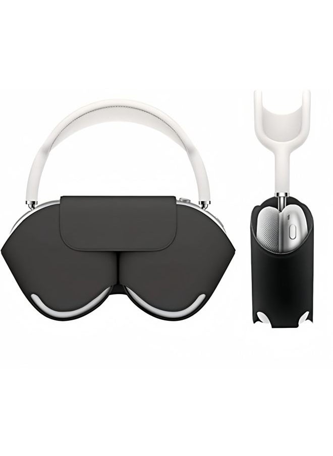 Generic - For Airpods Max Second-generation Protective Case Headset Bluetooth Headset Protective Case Storage Bag Sleep Earphone Case-Color:Black - Image 1