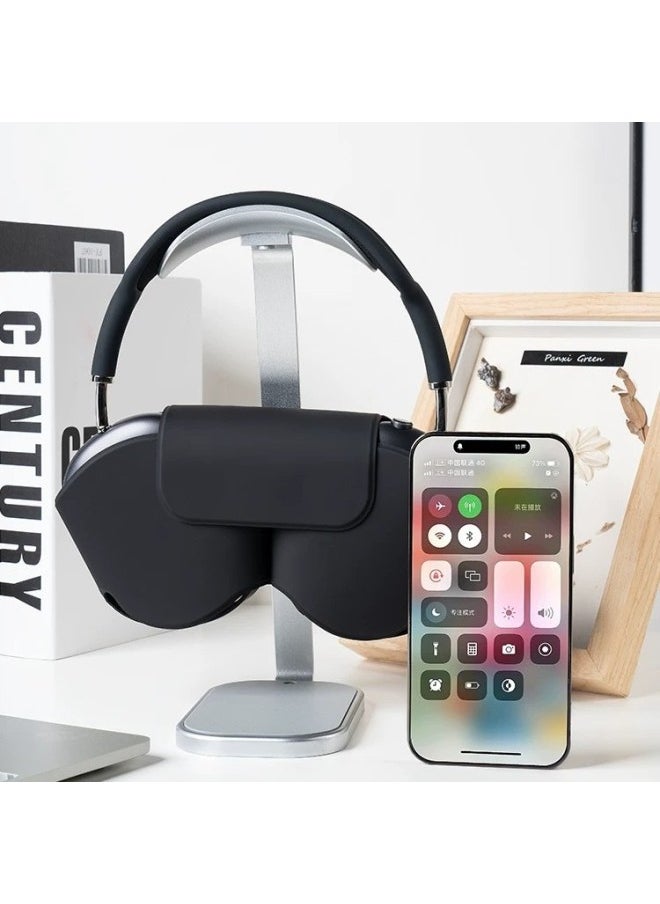 Generic - For Airpods Max Second-generation Protective Case Headset Bluetooth Headset Protective Case Storage Bag Sleep Earphone Case-Color:Black - Image 1