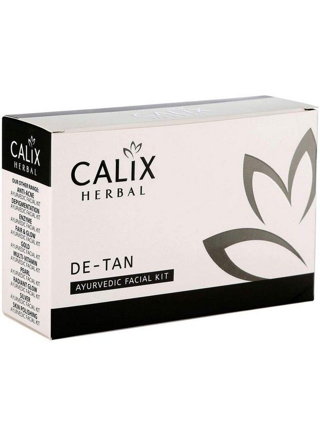 Calix Herbal طقم وجه أيورفيدي عضوي لإزالة السمرة لتنظيف عميق وتفتيح البشرة ; طقم وجه مصغر للنساء والرجال مناسب لجميع أنواع البشرة (مجموعة من 5) (50 جرام) - Image 1