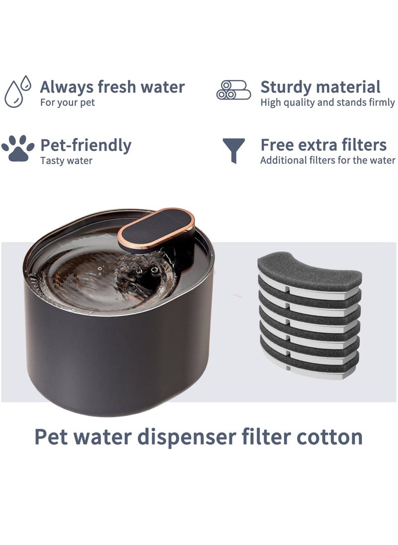 MileMelo - 6 Pack Pet Water Fountain Cat Dog Automatic Electric Drinking Dispensers Filter Cotton Ultra-Quiet - Image 1